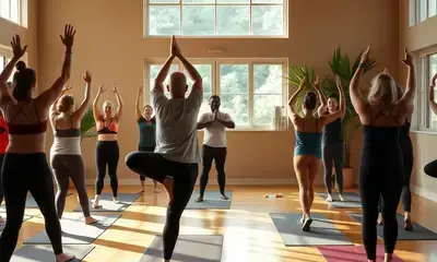 Group yoga class