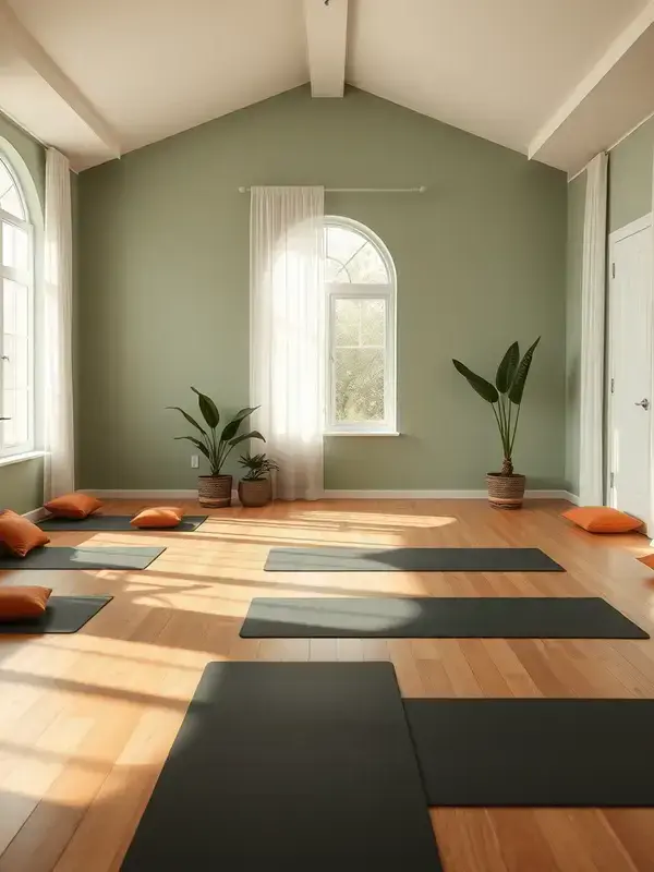 Yoga practice in our studio